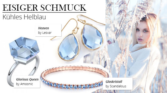 Eisiger Schmuck in Hellblau