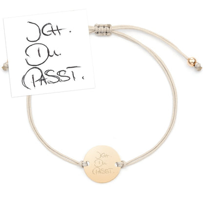 Armband mit Deiner Handschrift "Dream" | Edelstahl Gelbvergoldet