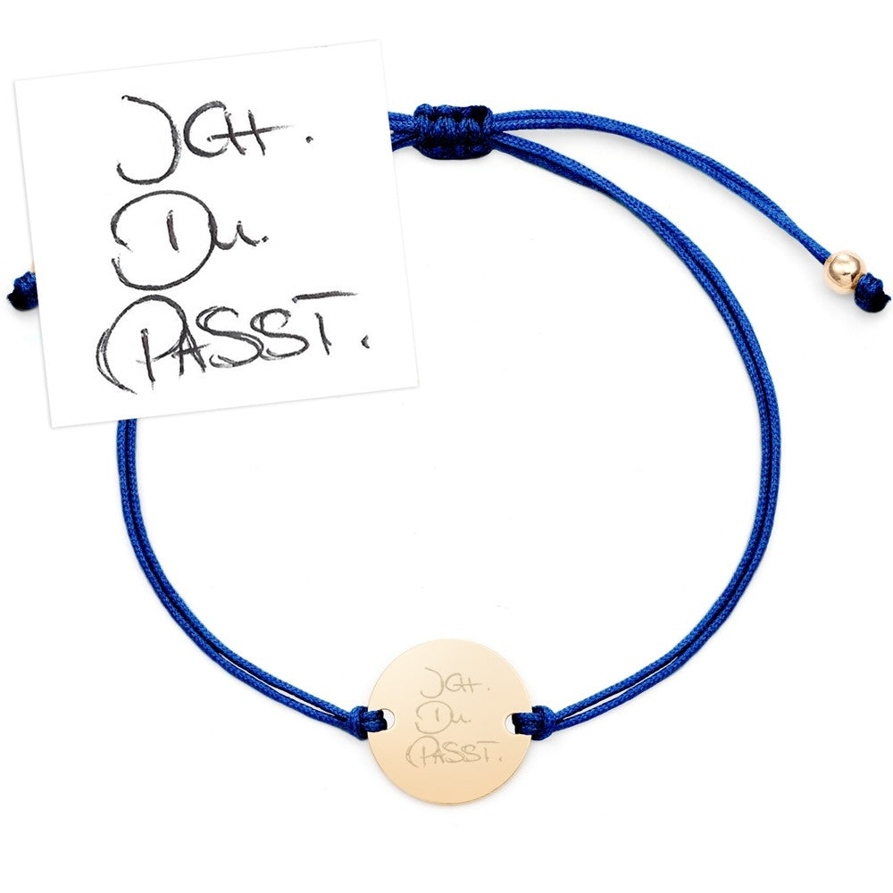 Armband mit Deiner Handschrift "Dream" | Edelstahl Gelbvergoldet