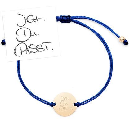 Armband mit Deiner Handschrift "Dream" | Edelstahl Gelbvergoldet