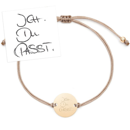 Armband mit Deiner Handschrift "Dream" | Edelstahl Gelbvergoldet