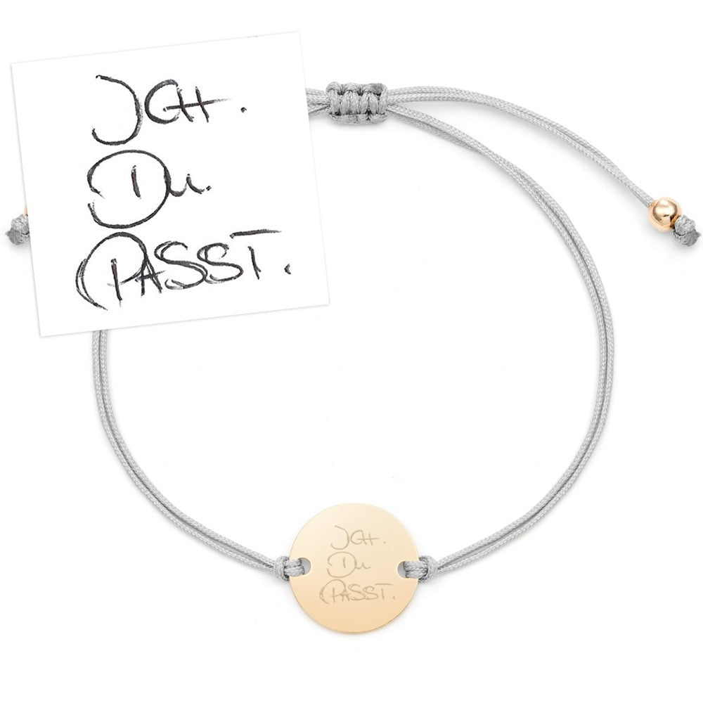 Armband mit Deiner Handschrift "Dream" | Edelstahl Gelbvergoldet