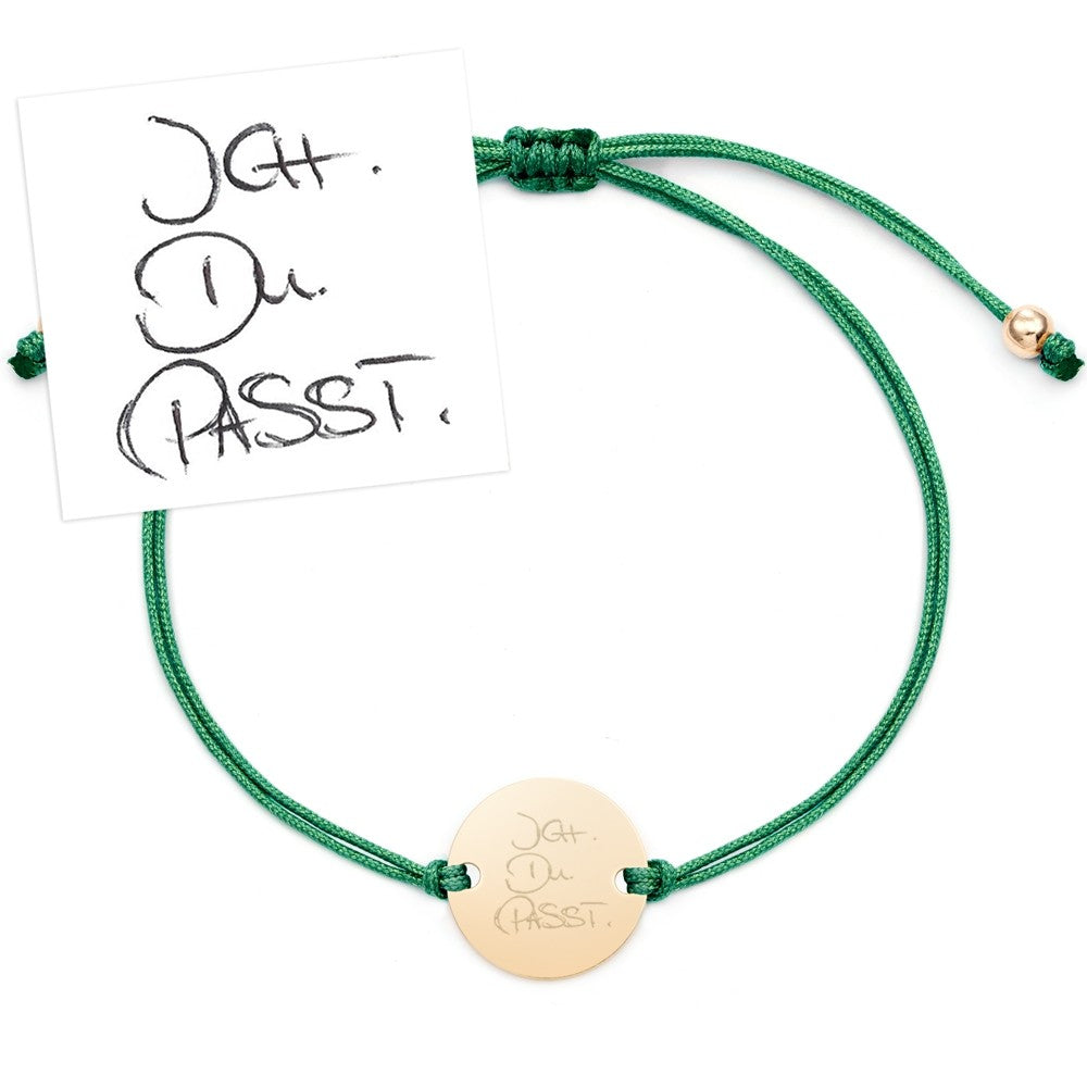 Armband mit Deiner Handschrift "Dream" | Edelstahl Gelbvergoldet