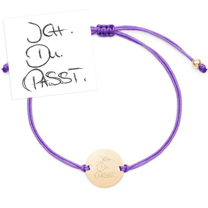 Armband mit Deiner Handschrift "Dream" | Edelstahl Gelbvergoldet