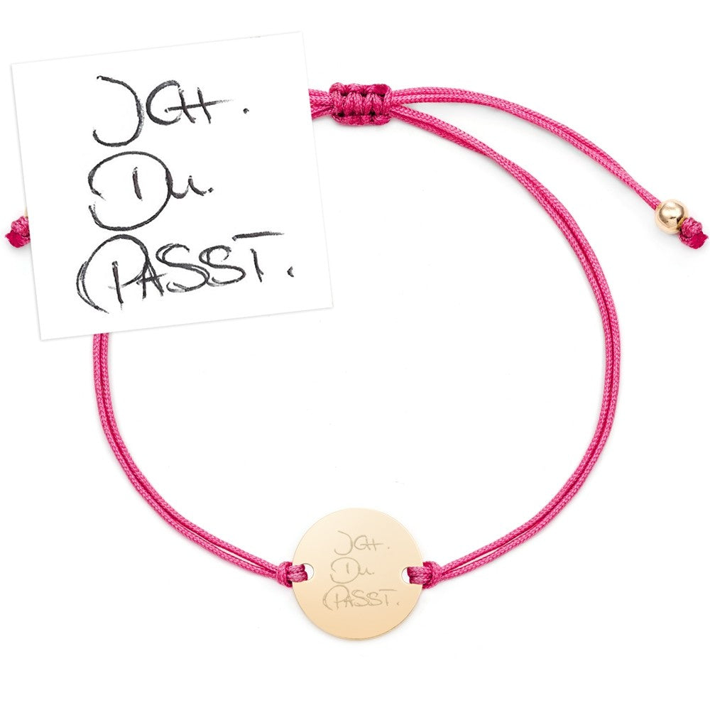 Armband mit Deiner Handschrift "Dream" | Edelstahl Gelbvergoldet