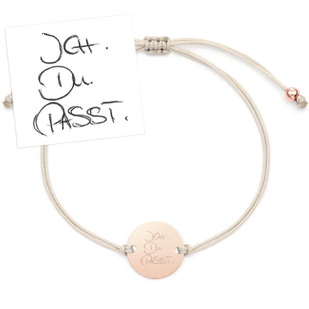 Armband mit Deiner Handschrift "Dream" | Edelstahl Rosevergoldet