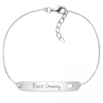 Armband mit Gravur "Best Granny" - 925 Sterlingsilber | gravierbar