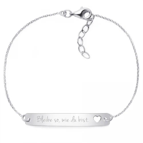 Armband mit Gravur "Bleibe so, wie du bist" - 925 Sterlingsilber