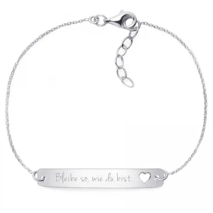 Armband mit Gravur "Bleibe so, wie du bist" - 925 Sterlingsilber