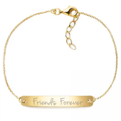 Armband mit Gravur "friends forever" - 925 Sterlingsilber | gravierbar