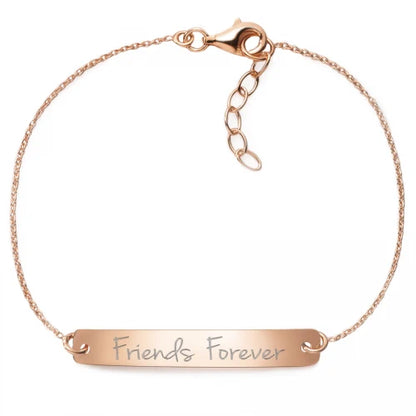 Armband mit Gravur "friends forever" - 925 Sterlingsilber | gravierbar