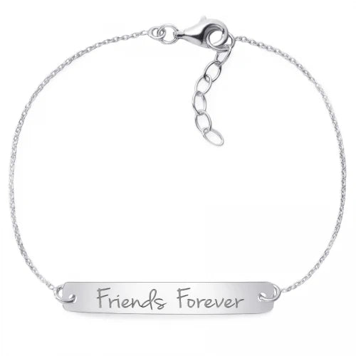 Armband mit Gravur "friends forever" - 925 Sterlingsilber | gravierbar