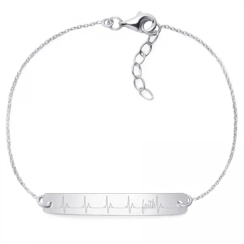 Armband Herzschlag "Faith" - 925 Sterlingsilber