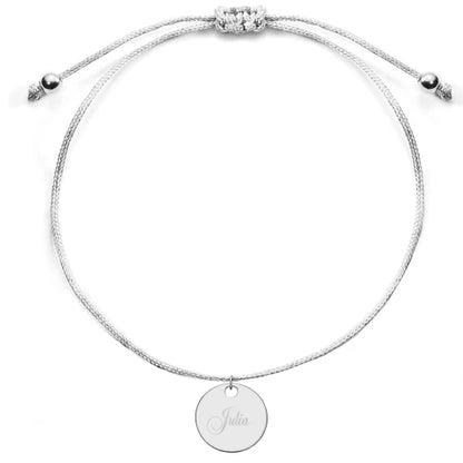 Armband mit runder Gravurplatte | individuell gravierbar