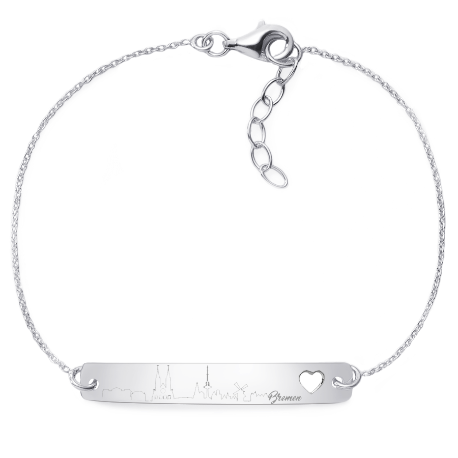 Armband mit Silhouette "Deiner Stadt" | 925 Sterlingsilber