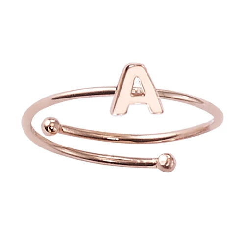 Ring mit Buchstabe "A" - 925 Sterlingsilber