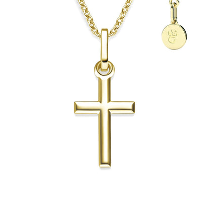 AMOONIC Kreuz Kette "Cross" Kreuzanhänger - Kinder-Schmuck (individuell anpassbare Halskettenlänge)