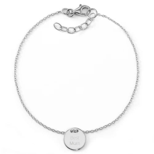 Gravur-Armband "Best Mum" - individuell gravierbar, 925 Sterlingsilber