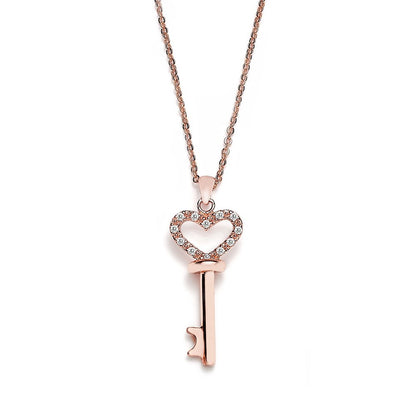 Herzkette mit Schlüssel Key to Your Heart - 925 Sterlingsilber