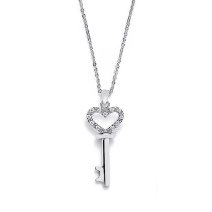 Herzkette mit Schlüssel Key to Your Heart - 925 Sterlingsilber