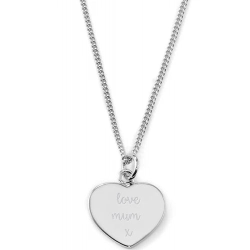 Gravierbare Herzkette "Love mum x"