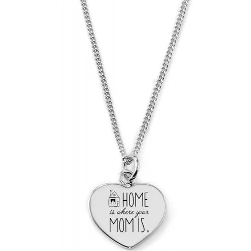 Gravierbare Herzkette "Home is where your Mom is"