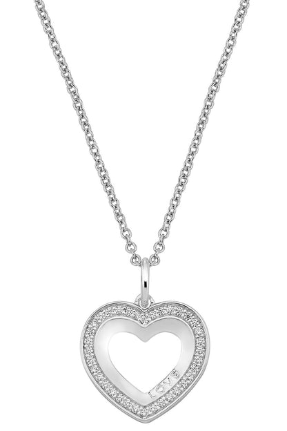 Herzkette Love & Sparkle mit Zirkonia - 925 Sterlingsilber