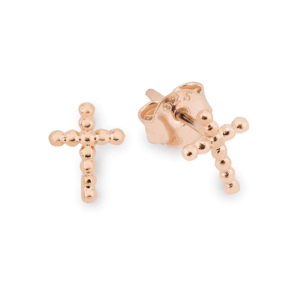 Kreuz-Ohrstecker Abiding Faith - 925 Sterlingsilber