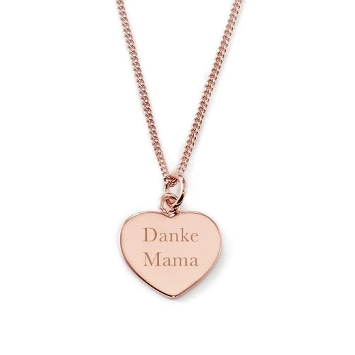 Gravierbare Herzkette "Danke Mama"