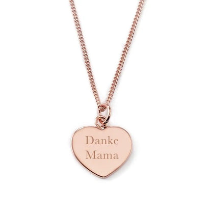 Gravierbare Herzkette "Danke Mama"