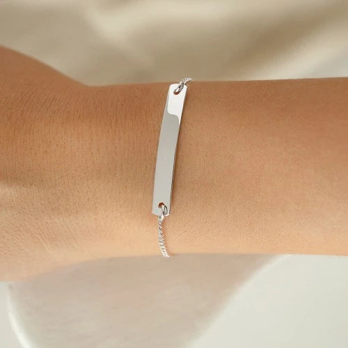 Armband - individuell in Kyrillisch gravierbar - 925 Sterlingsilber