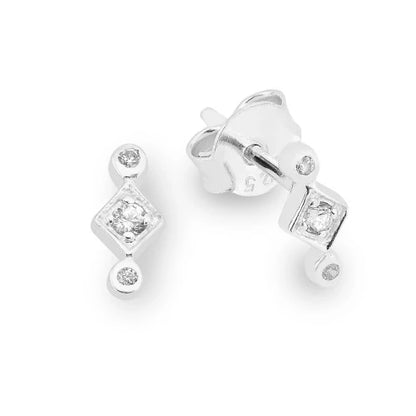 Ohrringe Sparkle Trio mit Zirkonia - 925 Sterlingsilber