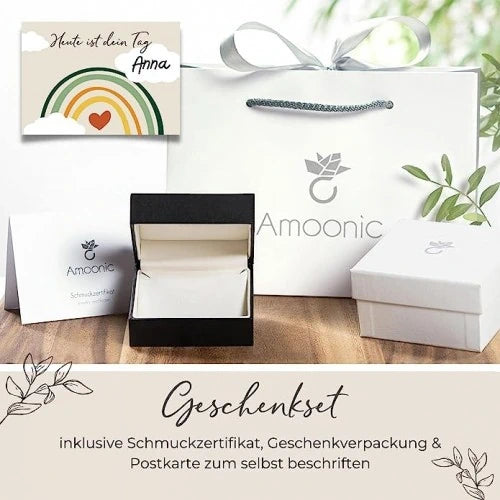 AMOONIC Kreuz Kette "Honesty" individuell gravierbarer Kreuzanhänger - Kinder-Schmuck (individuell anpassbare Halskettenlänge)