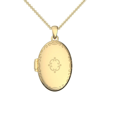 AMOONIC Medaillon "Ornate Love" Kette mit Amulett - Anhänger zum Öffnen für Bilder