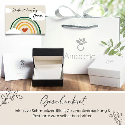 AMOONIC Kreuz Kette "Faith" schlichter gravierbarer Kreuzanhänger - Kinder-Schmuck (individuell anpassbare Halskettenlänge)