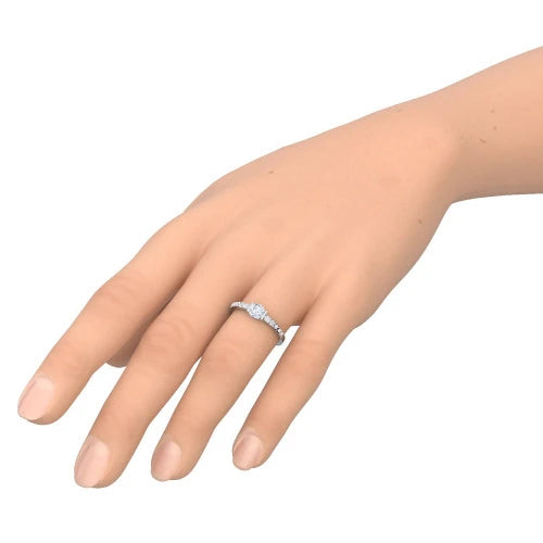 AMOONIC Verlobungsring "Charming Beauty" Ring mit 11 Zirkoniasteinen