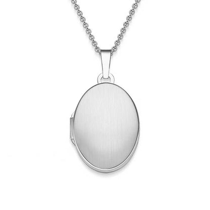 AMOONIC Medaillon "Oval" Kette mit Amulett - Anhänger zum Öffnen für Bilder